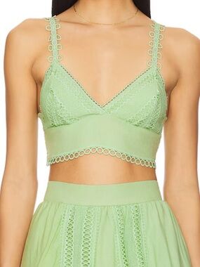 💚Revolve Peixoto Jasmine Crop Top in Matcha Latte Small NWT